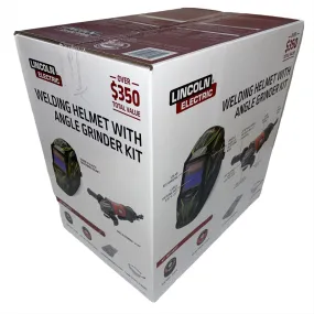 Lincoln K5594-2 Auto Darkening Welding Helmet w Grind Mode and 11 Amp Angle Grinder