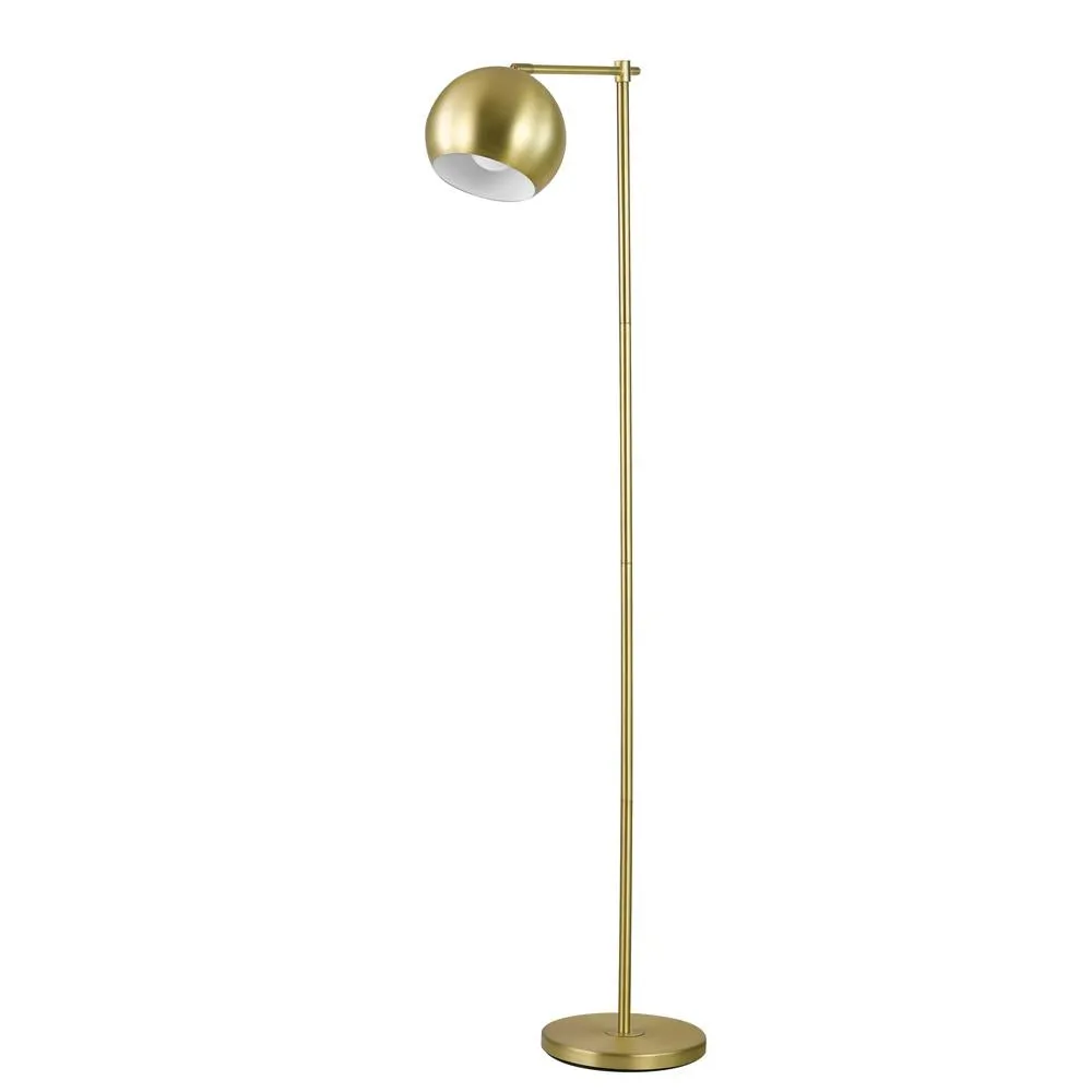 Linnea 1-light Dome Shade Floor Lamp Brass