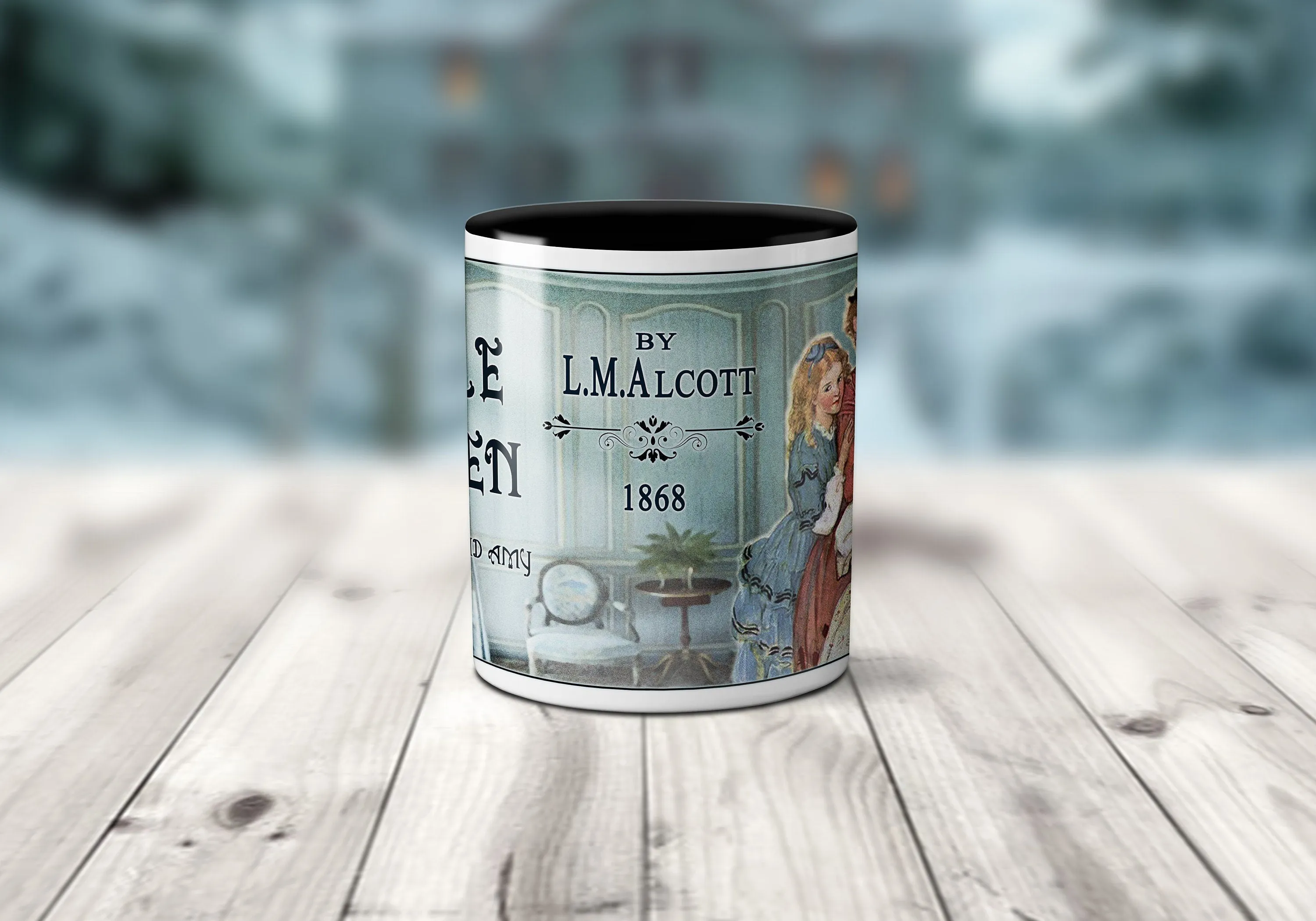 Little Women by Louisa M. Alcott Mug. Coffee Mug with Little Women Title Page design, Literary Mug, Book Lover Mug, Librarian gift.