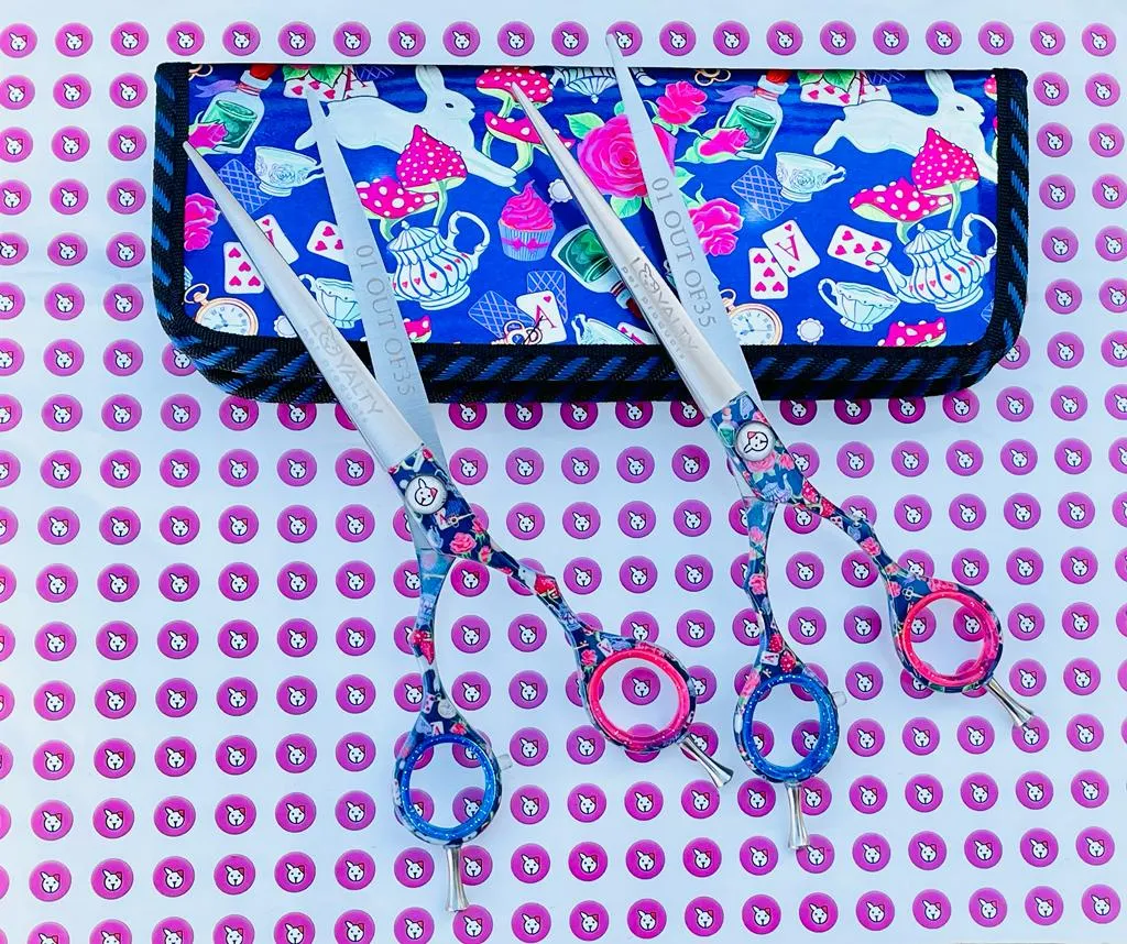 Loyalty Pet Products “Wonderland ” 2 pc Shear Set With Matching Shear Case   Gift