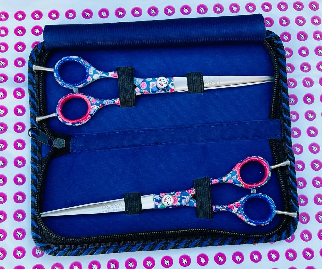 Loyalty Pet Products “Wonderland ” 2 pc Shear Set With Matching Shear Case   Gift