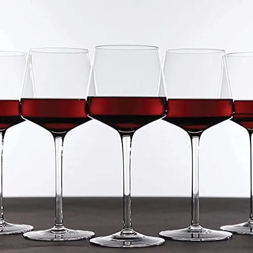 Luxbe - Crystal Wine Glasses 20.5-ounce, Set of 4 - Red or White Wine Large Glasses - Pinot Noir - Burgundy - Bordeaux - 600ml