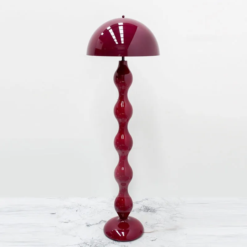 Macaron Mushroom Shape Iron Lampshade 1-Light Standing Floor Lamp