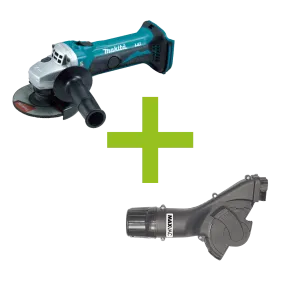 MAXVAC AGS-125 & Makita DGA452Z 115mm Angle Grinder Package, Pre-Installed