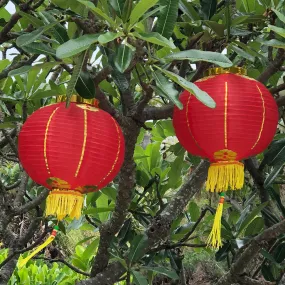 Medium Chinese Lanterns (30cm) - pack 2 nylon lanterns