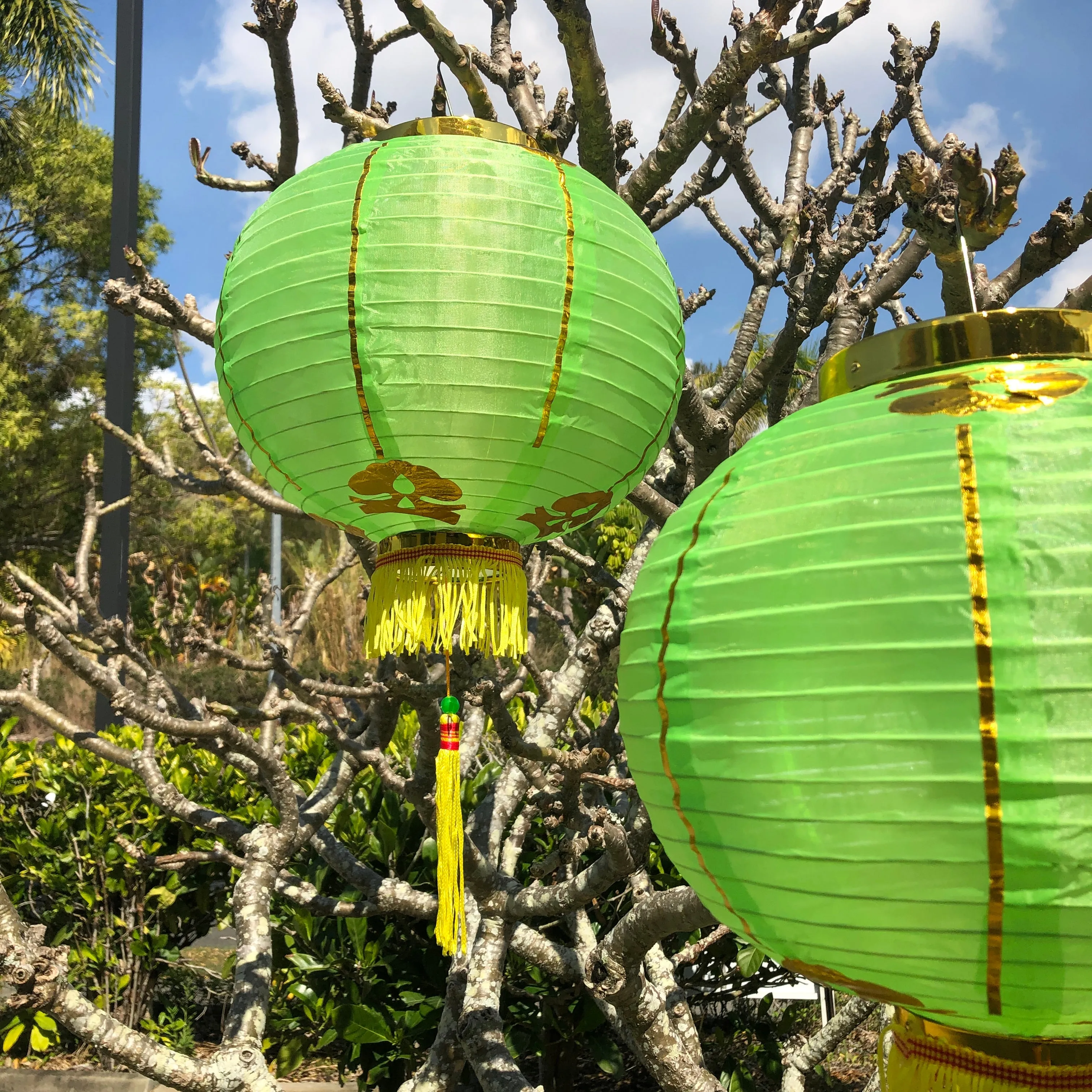 Medium Chinese Lanterns (30cm) - pack 2 nylon lanterns