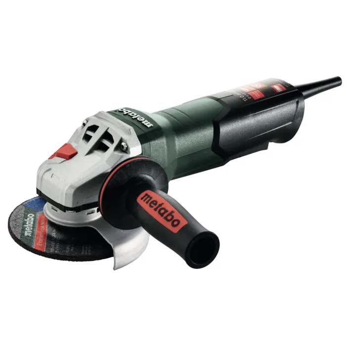 Metabo WP 11-125Q 4-1/2" 11 Amp Quick Non-Locking Paddle Switch Angle Grinder (603624420)