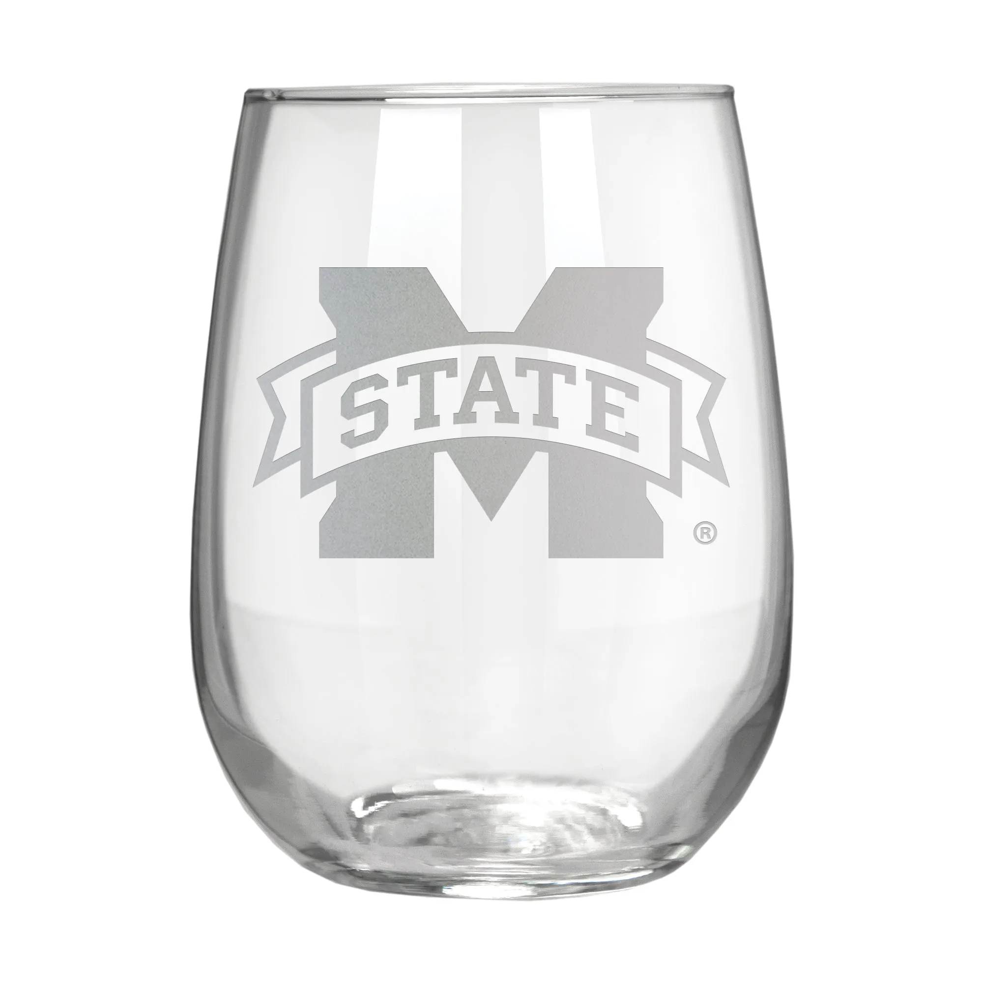 Mississippi State Bulldogs 17 oz. Stemless Wine Glass