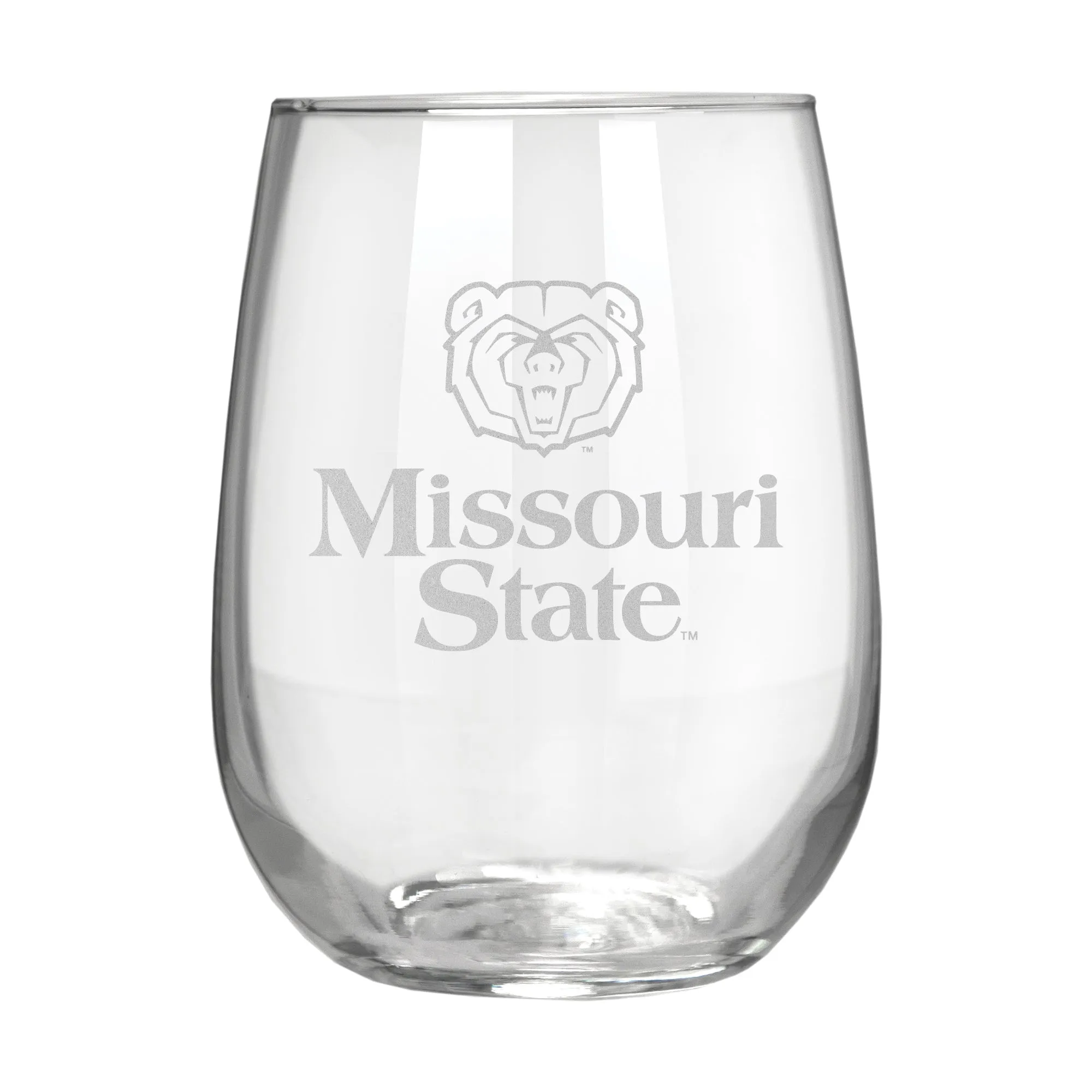 Missouri State Bears 17 oz. Stemless Wine Glass