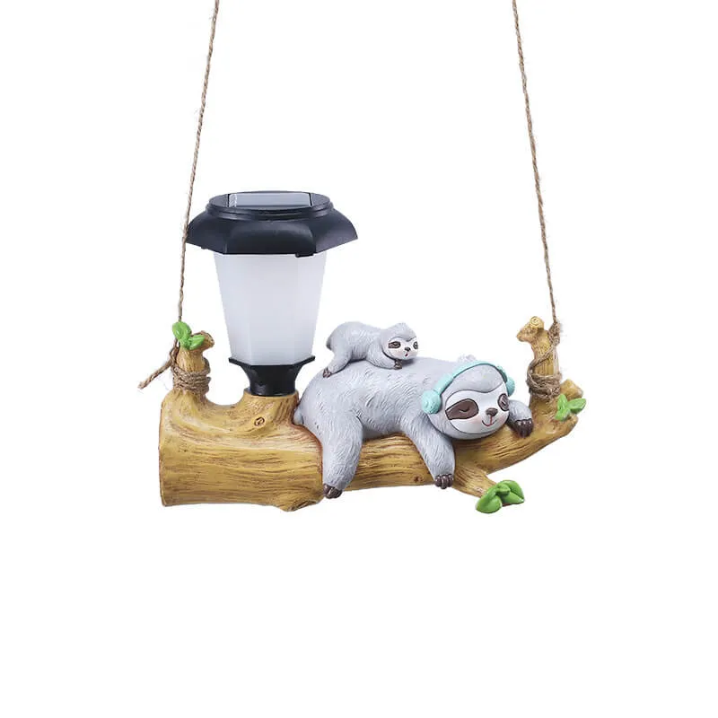 Modern Creative Cartoon Animal Resin Solar Decorative LED Outdoor Hanging Light