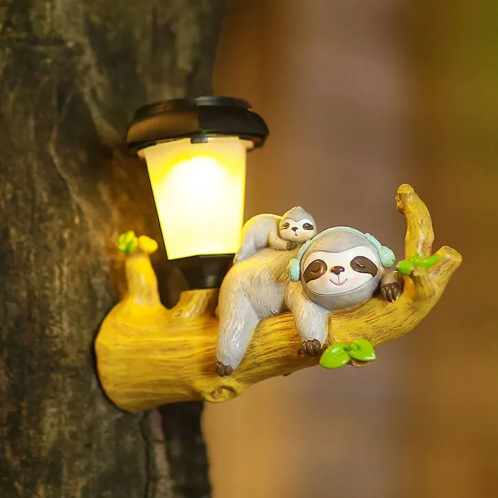 Modern Creative Cartoon Animal Resin Solar Decorative LED Outdoor Hanging Light