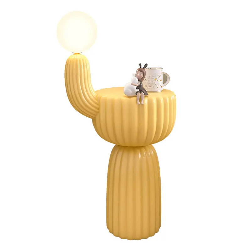 Modern Creative Resin Cactus Decorative 1-Light Standing Floor Lamp