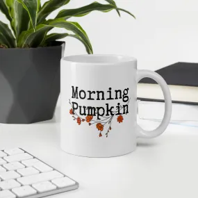 Morning Pumpkin White glossy mug