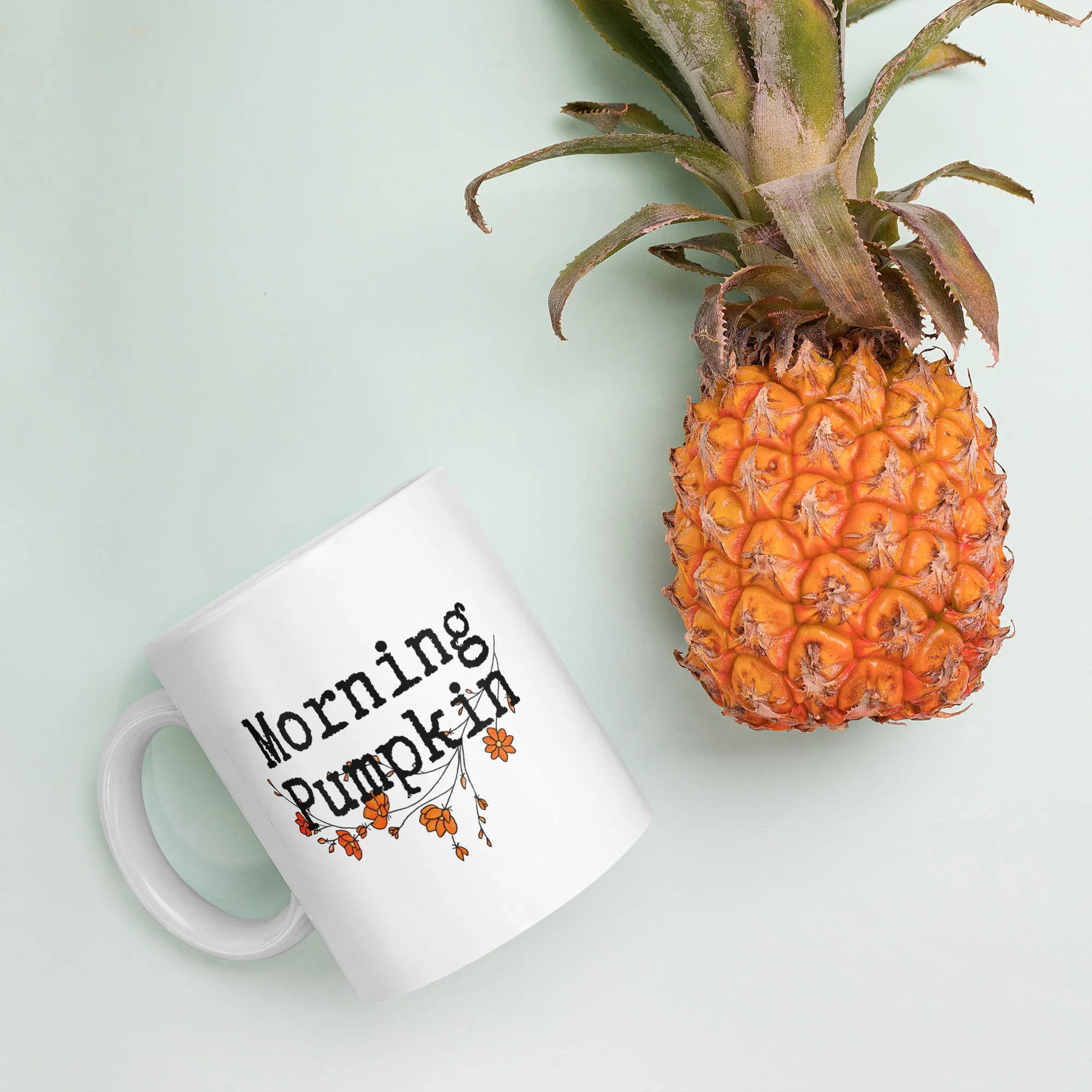 Morning Pumpkin White glossy mug