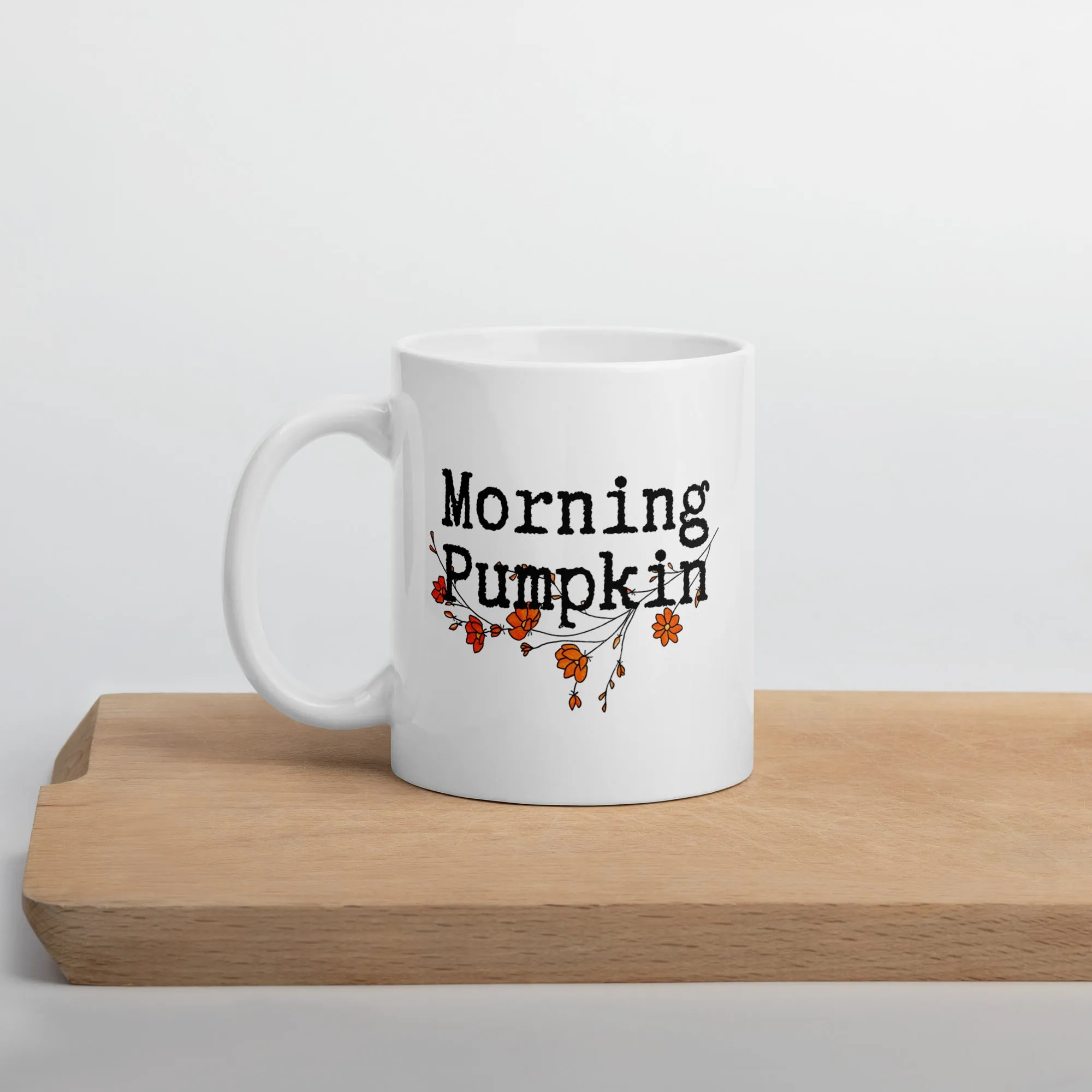 Morning Pumpkin White glossy mug