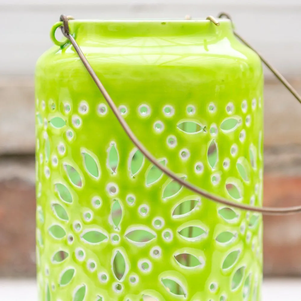 Moroccan Cut-Out Lantern Citron