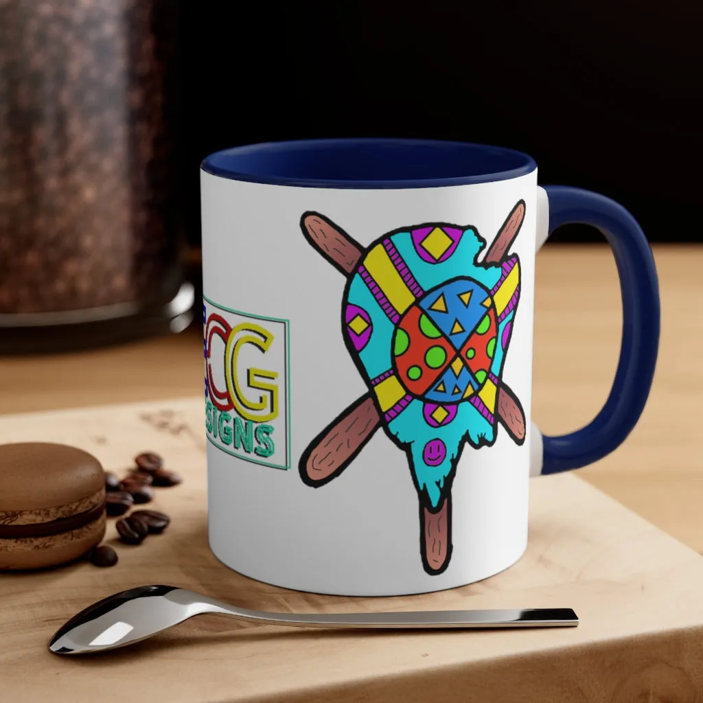 Multicolored Melted Popsicle Accent Coffee Mug, 11oz