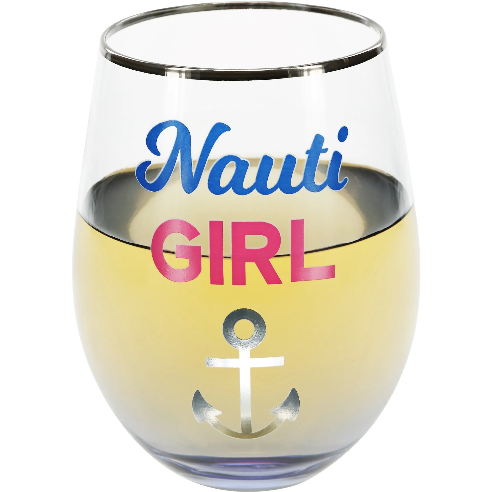 Nauti Girl 18 oz Stemless Wine Glass