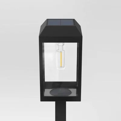 New - 6pk Window Lantern Solar LED Outdoor Path Lights Matte Black - Threshold