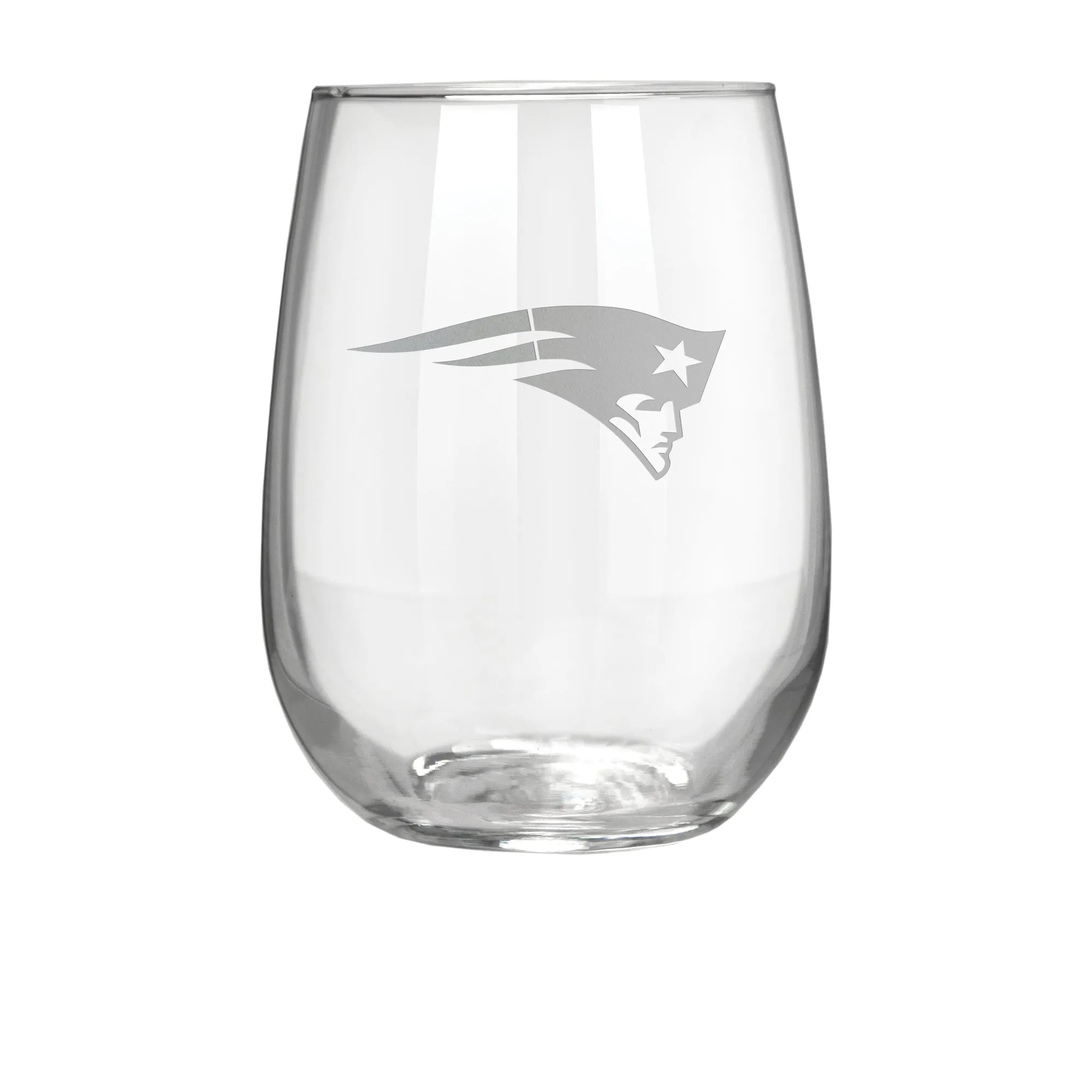 New England Patriots 17 oz. Stemless Wine Glass