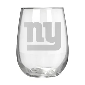 New York Giants 17 oz. Stemless Wine Glass