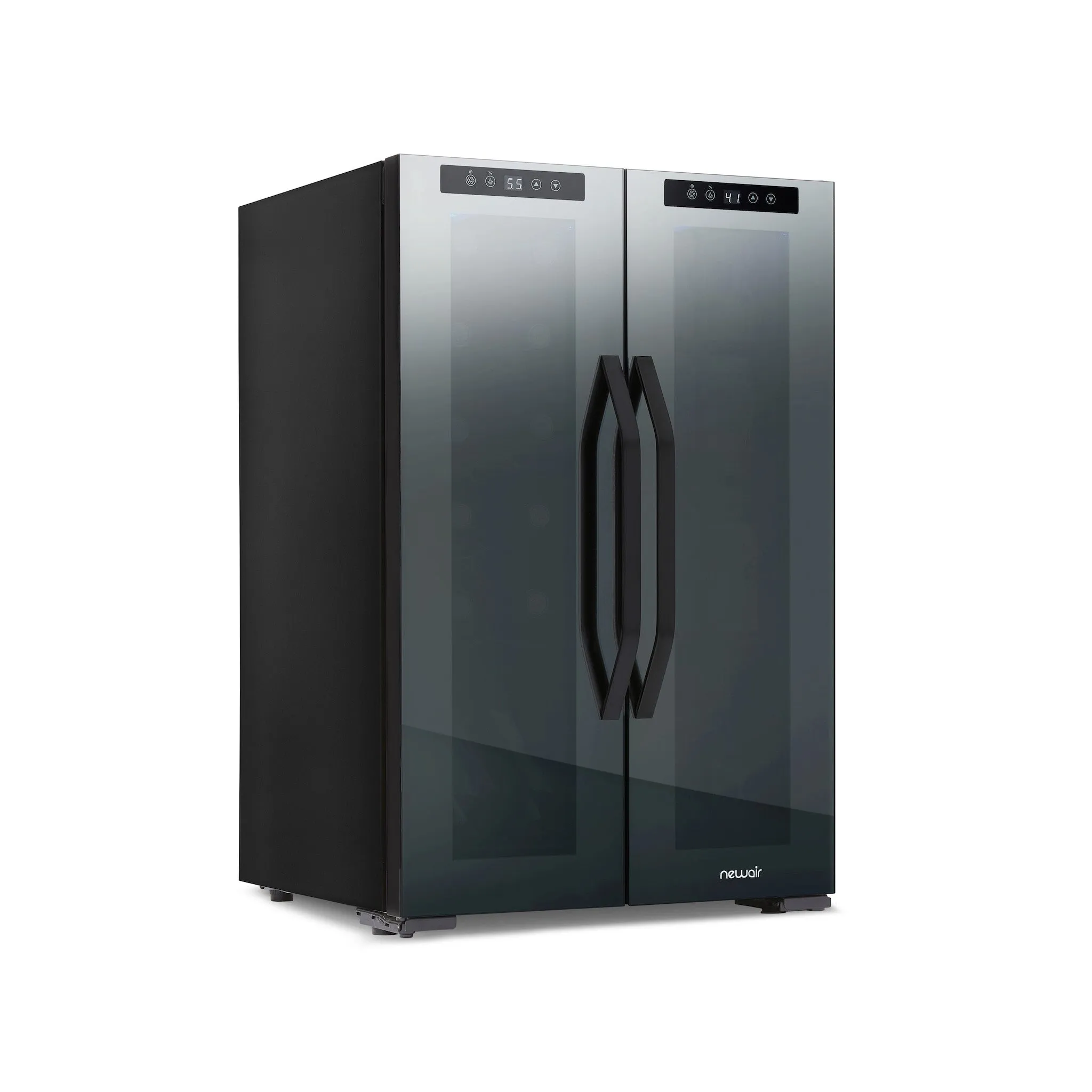 Newair® 39-Can, 12-Bottle Freestanding Dual Zone Beverage Fridge -20"