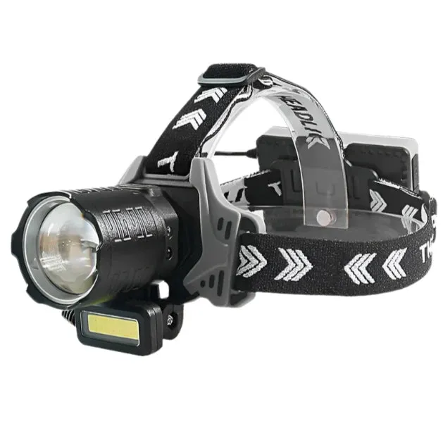 Newest Long Shot LED Headlamp 60W Powerful Head Flashlight 8000LM Yellow Light Headlight Rechargeable Head Lamp Fishing Lantern