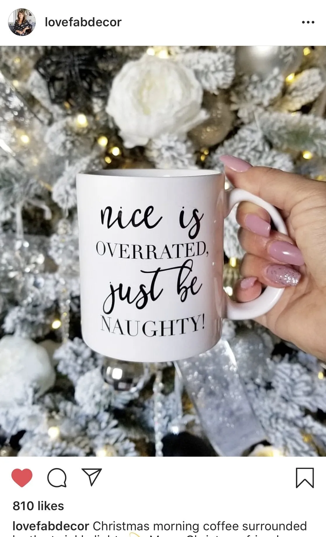 Nice is Overrated, Just be Naughty Mug