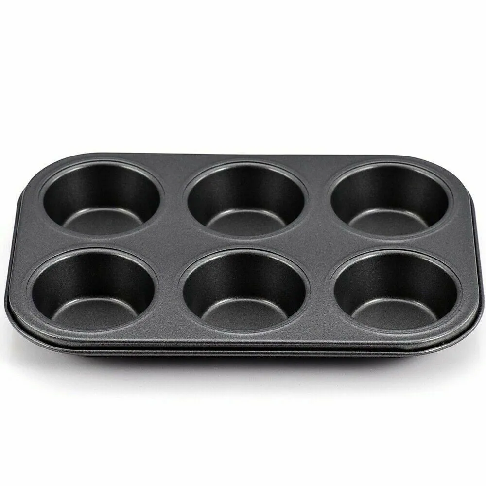 Non-stick 6 Cup Deep Muffin Tray