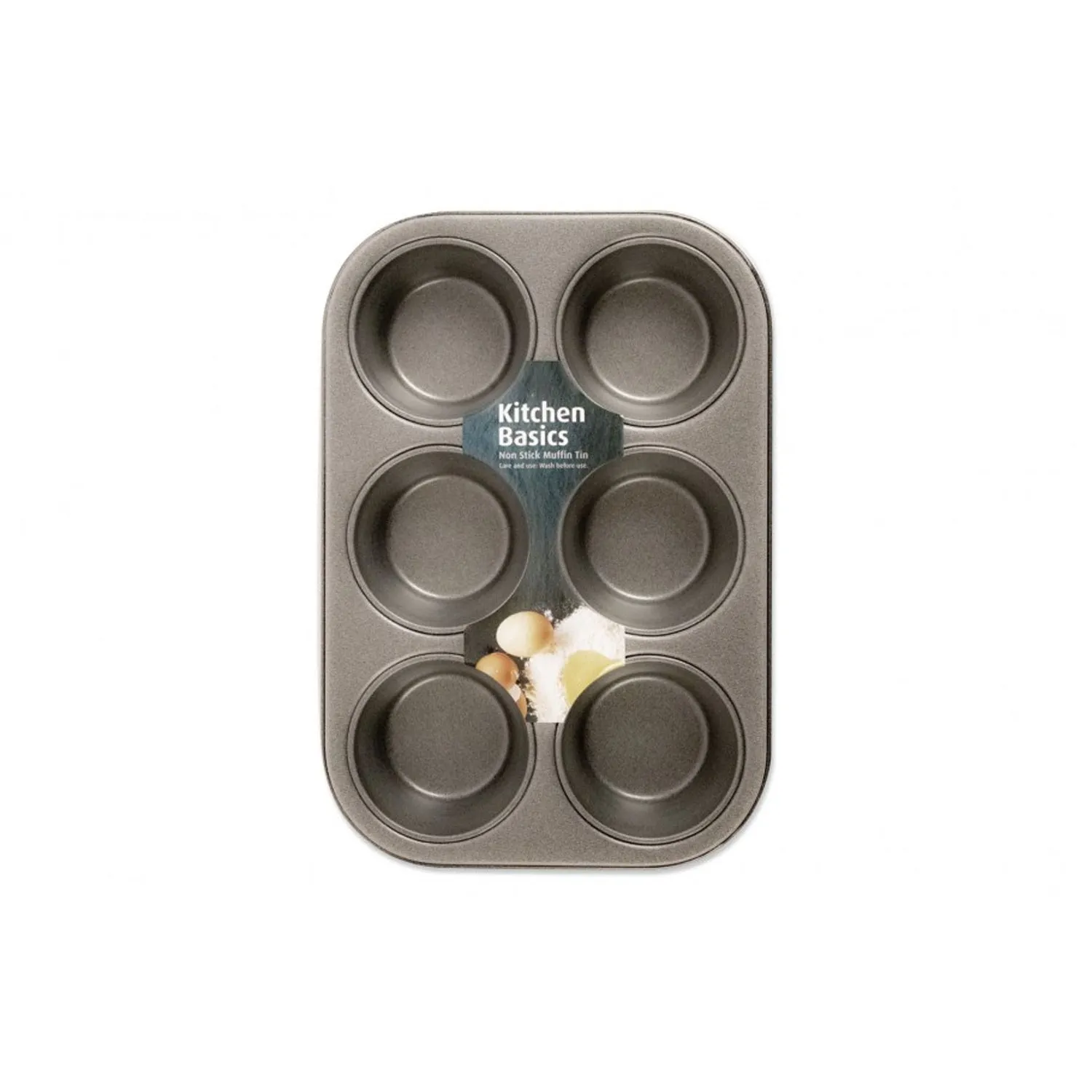 Non-stick 6 Cup Deep Muffin Tray