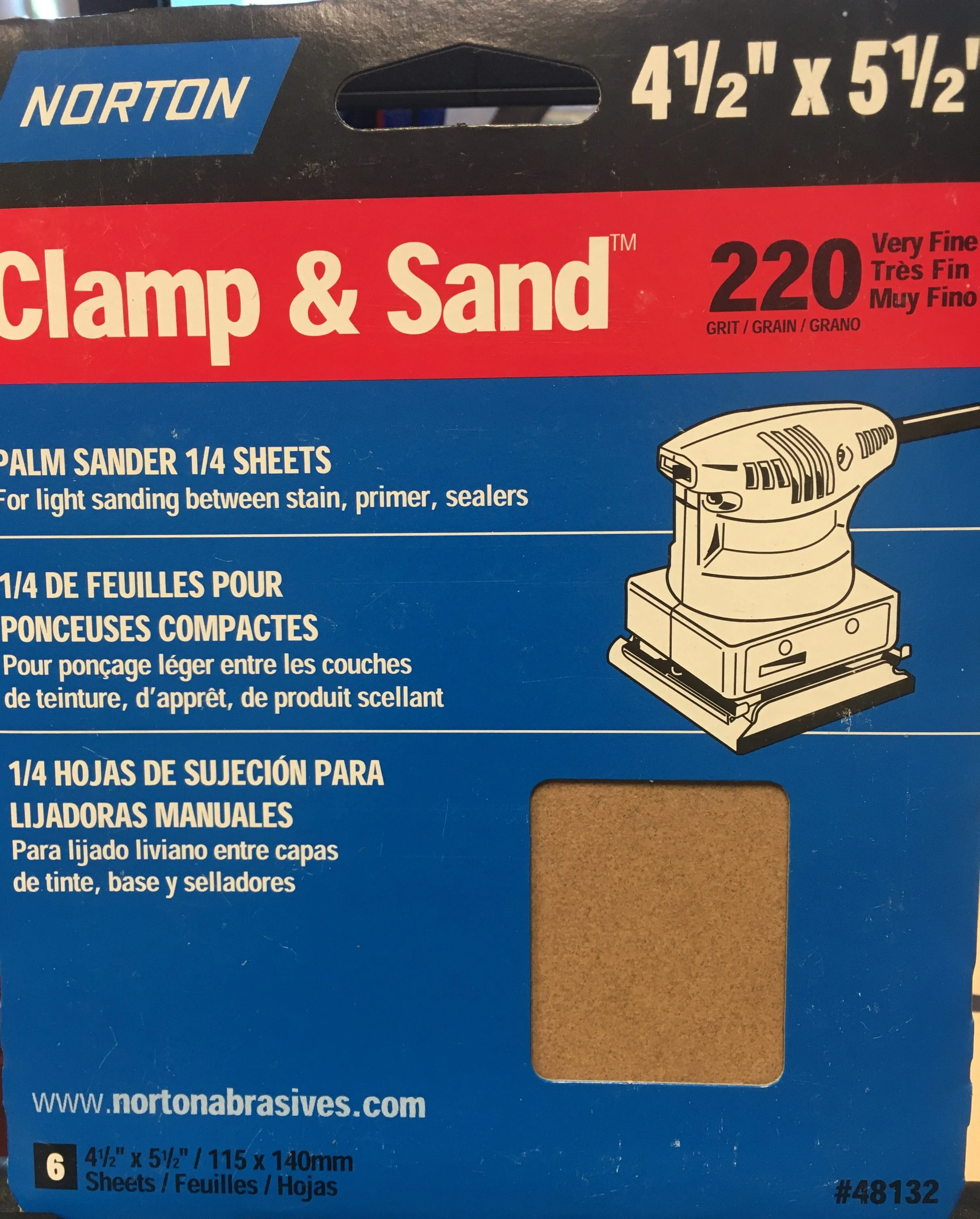 NORTON 48132 CLAMP & SAND 220 GRIT