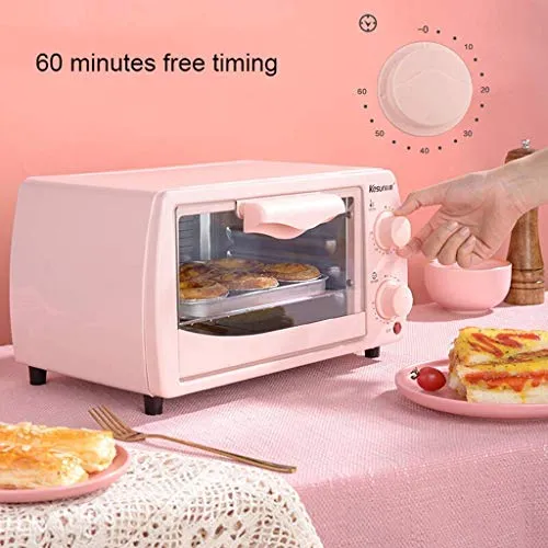 NXDRSM 12L Mini Oven Adjustable Temperature 0-230℃ and 60 Minutes Timer Three-Layer Baking Position Household Baking Multi-Function Fully Automatic Electric Oven Baking Cake Bread Pizza with Acc.