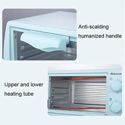 NXDRSM 12L Mini Oven Adjustable Temperature 0-230℃ and 60 Minutes Timer Three-Layer Baking Position Household Baking Multi-Function Fully Automatic Electric Oven Baking Cake Bread Pizza with Acc.