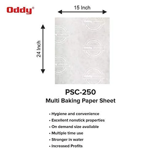 Oddy PSC-500 Multi Baking Paper Sheets 16 X 24 inch | Pack of 500 Reusable Baking Sheets