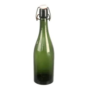 Original German WWII Luftwaffe FL UV Marked Green Glass Wine Bottle - dated 1944