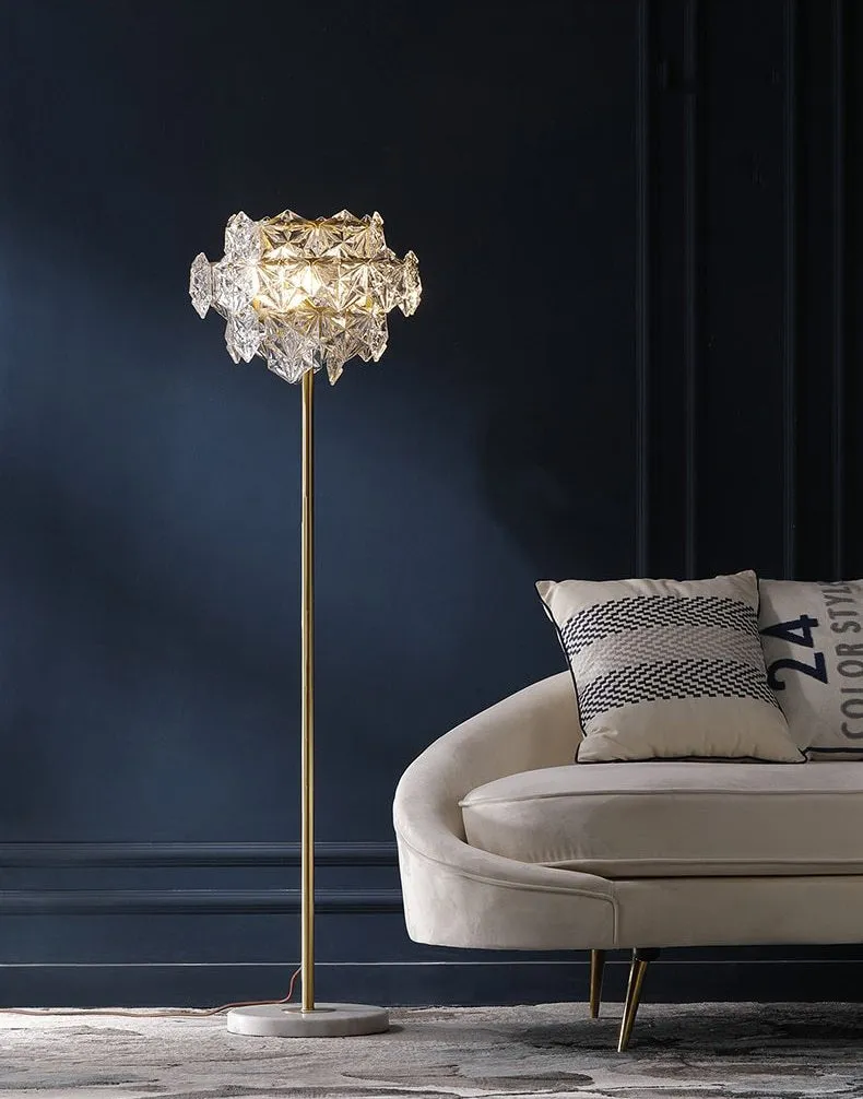 Ornate Crystal LED Floor Lamp