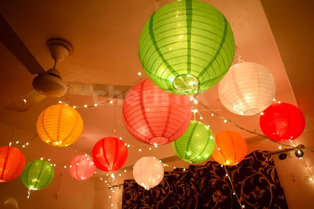 Paper Lanterns - Colorful Pack of 8 Pcs