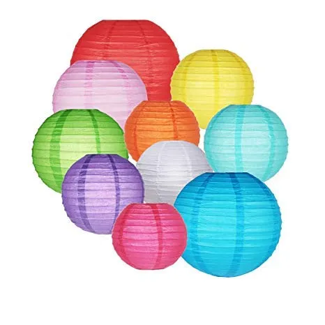 Paper Lanterns - Colorful Pack of 8 Pcs