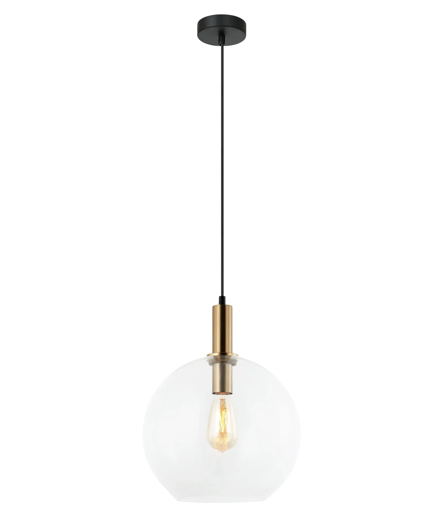 PATERA: Interior Glass with Extended Bronze Highlight Pendant Lights