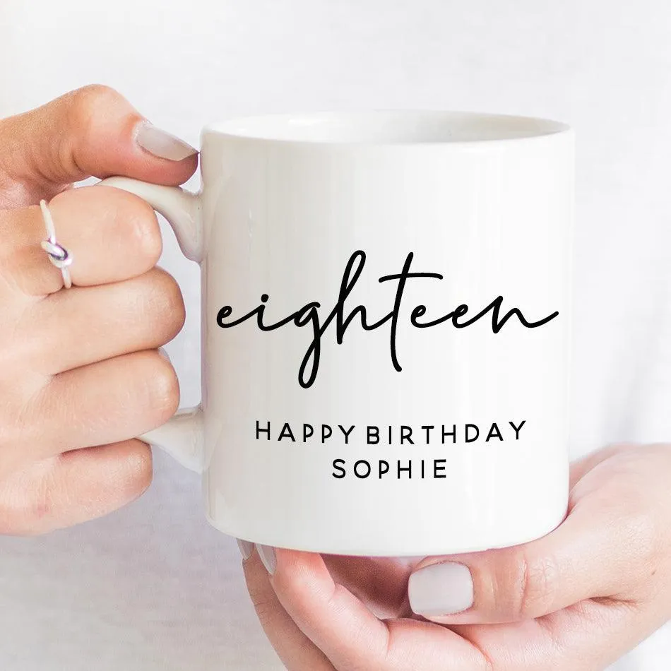 Personalised Birthday Mug - Eighteen