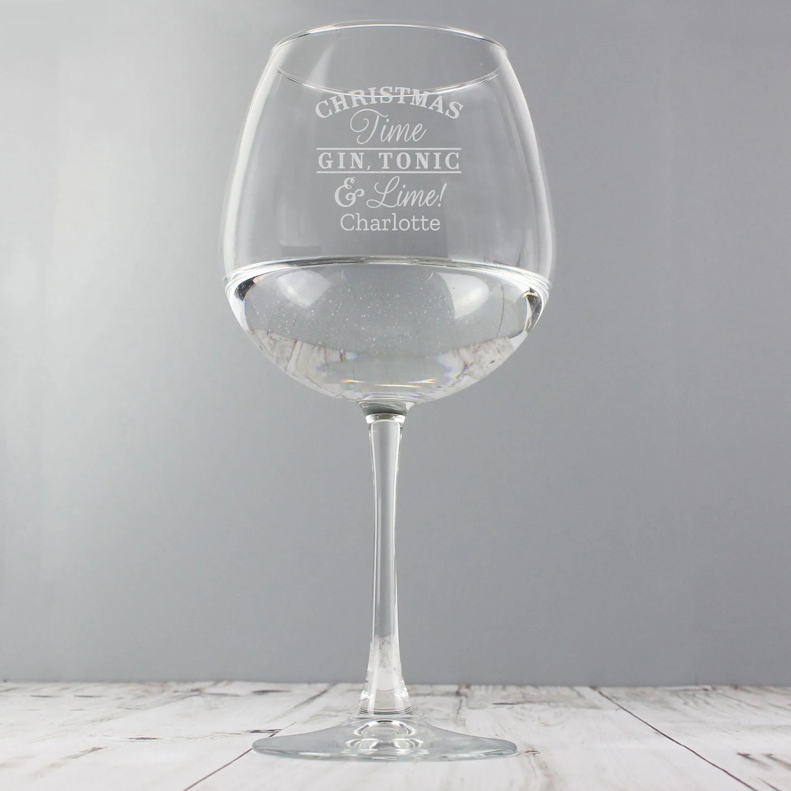 Personalised Christmas Gin Balloon Glass