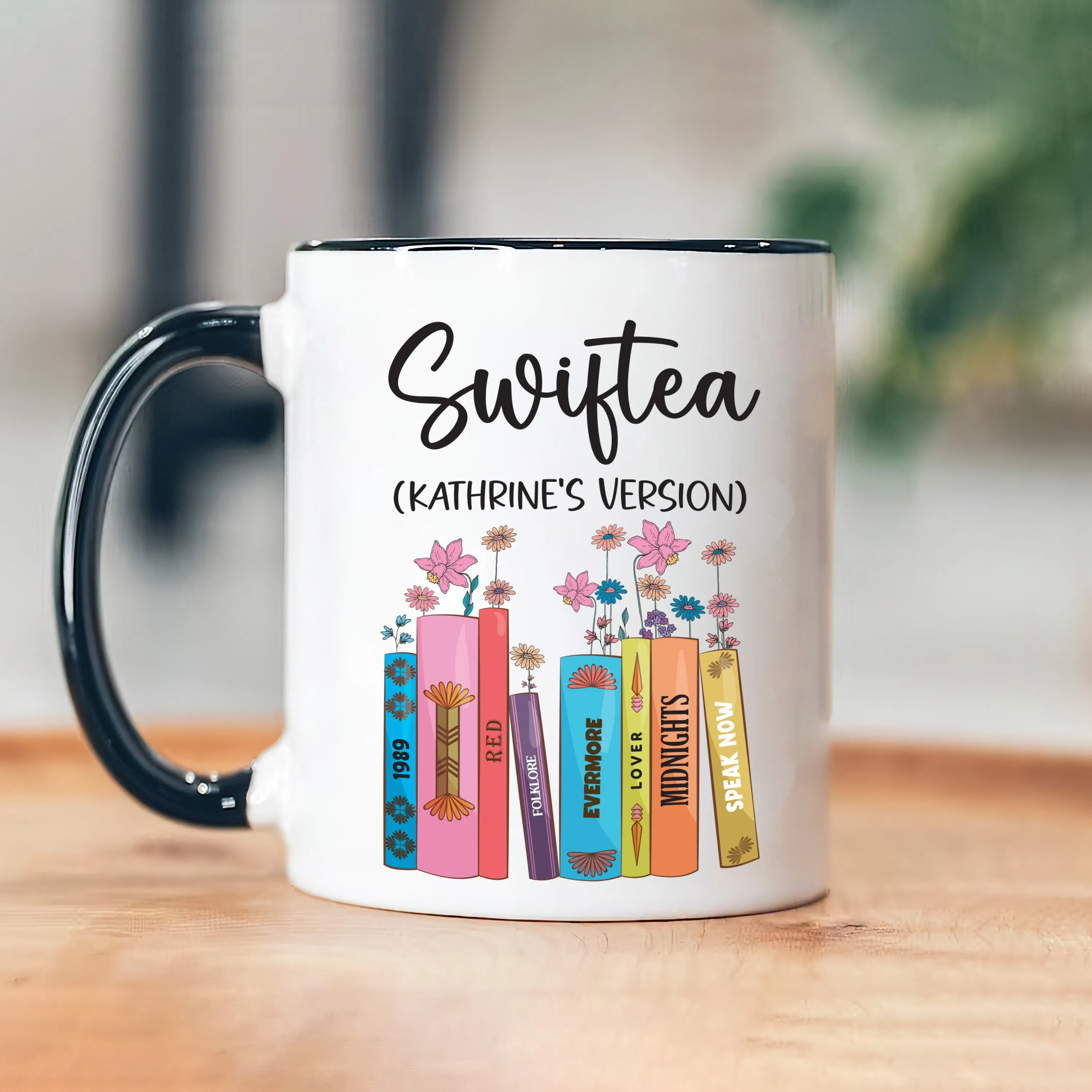 Personalized Swiftea Mug - Floral Music Album Inspired Cup, Ideal Gift for Fans, Trendy Birthday or Christmas Present for Her