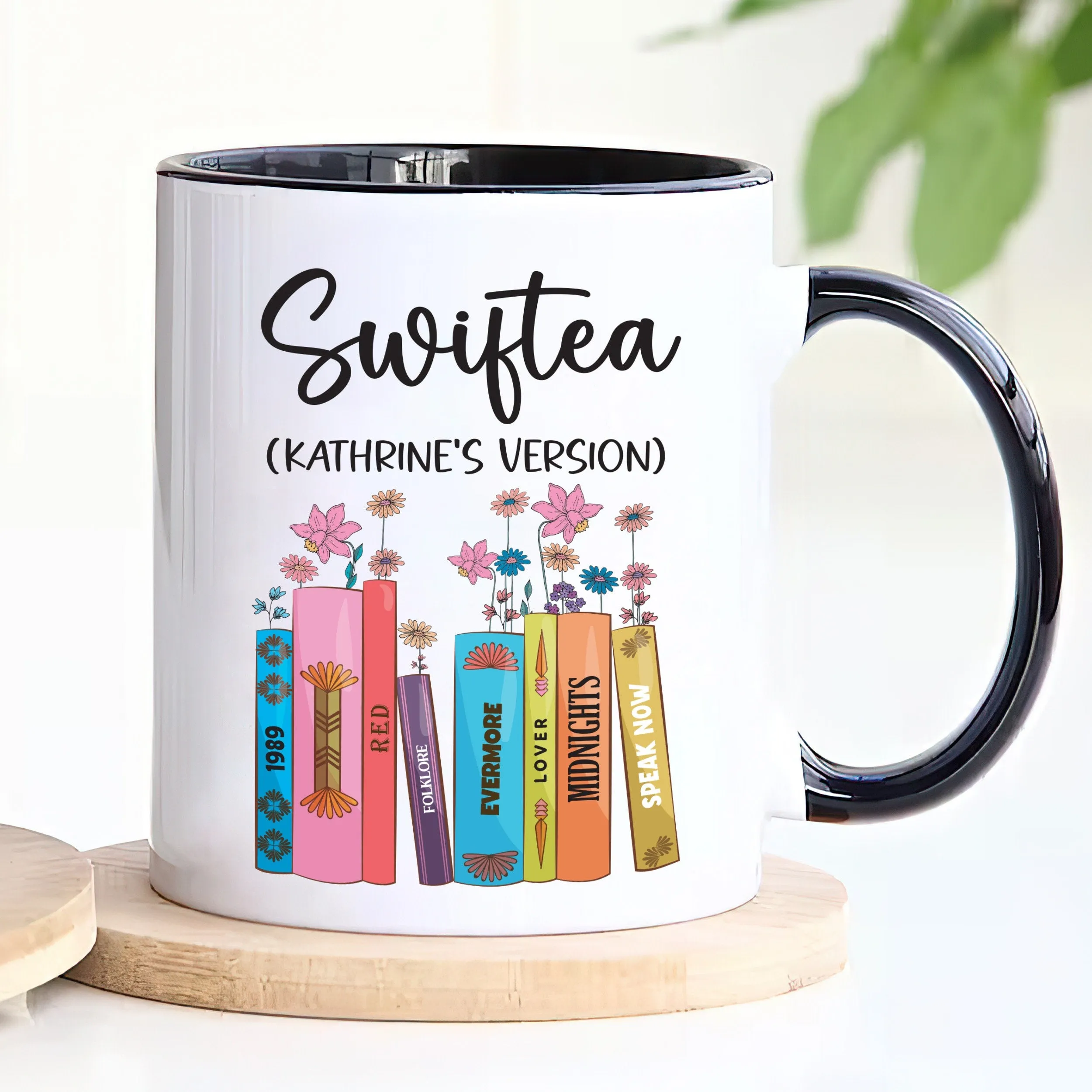 Personalized Swiftea Mug - Floral Music Album Inspired Cup, Ideal Gift for Fans, Trendy Birthday or Christmas Present for Her