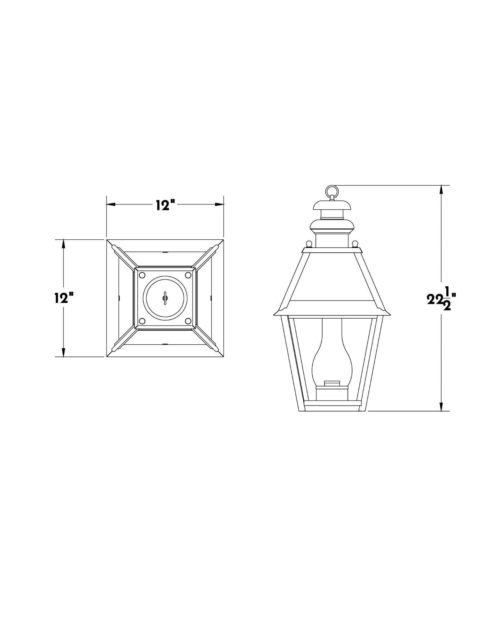 Philadelphia Exterior Hanging Lantern Small