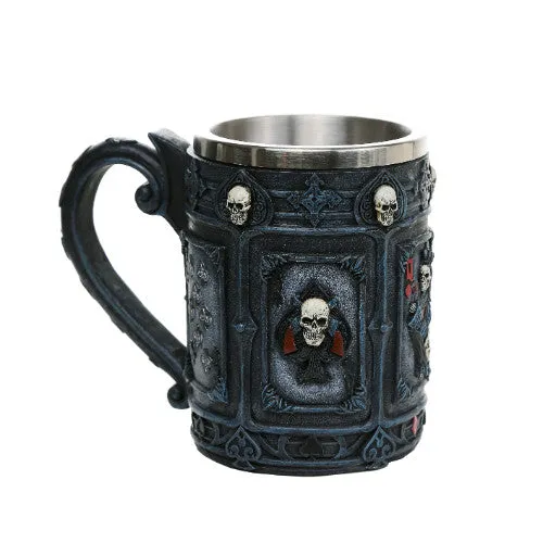 POKER SKULL MUG C/12