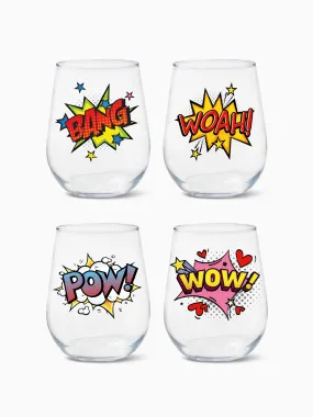 Pop Art - RESERVE 16oz Stemless Wine Tritan™ Copolyester Glass