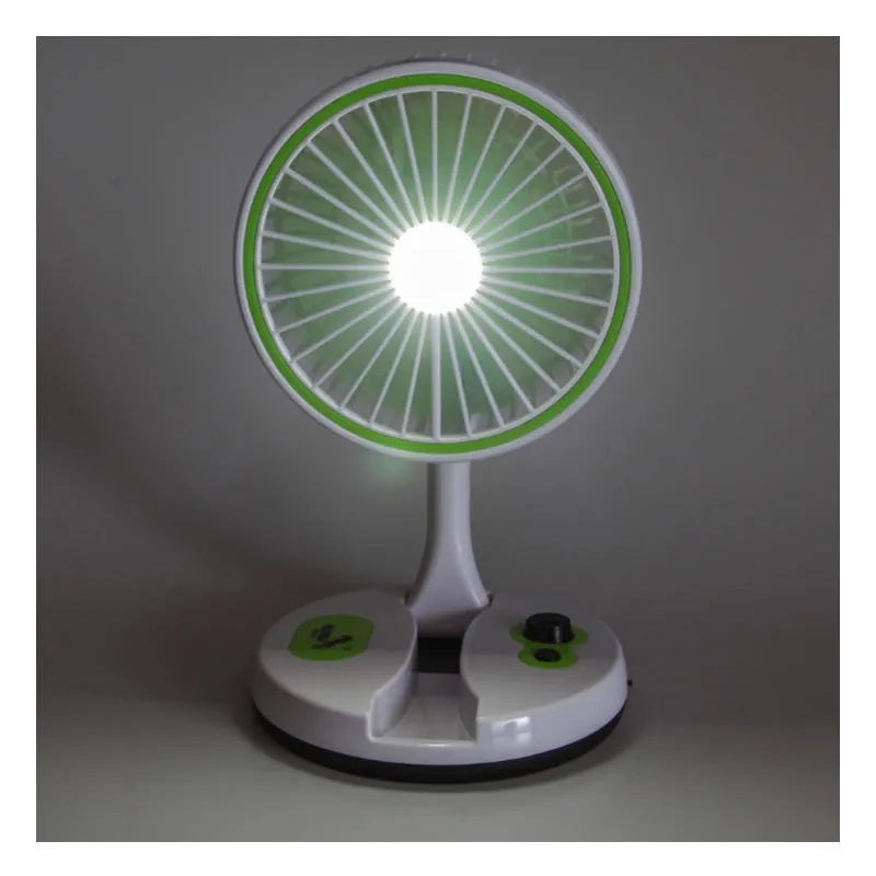 Rechargeable Folding Desk Fan With Led Light Yt-M2026