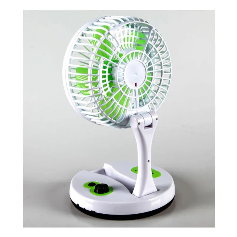 Rechargeable Folding Desk Fan With Led Light Yt-M2026