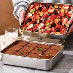 Rectangular Stainless Steel Baking Sheet Perfect for Tiramisu  more