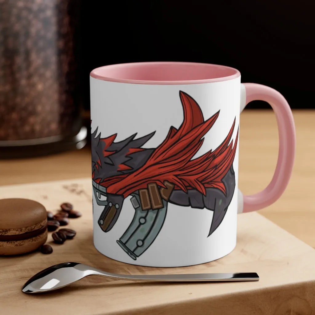 Red Black Dragon Gun Accent Coffee Mug, 11oz